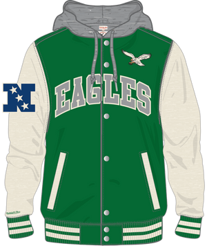 Philadelphia Eagles Men's Courtside Fleece Button Front Jacket