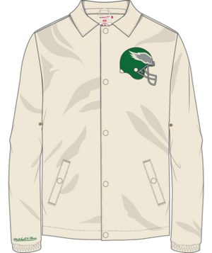 Philadelphia Eagles Men's Retro Roots Coaches Jacket -- Cream