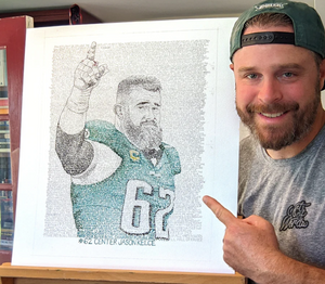 Philadelphia Eagles Jason Kelce by Art of Words