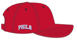 Philadelphia 76ers Red Clean Up with side embroidery