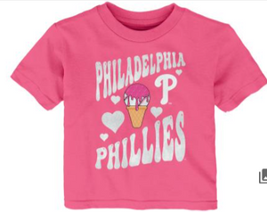 Philadelphia Phillies Ice Cream Pink Toddler tee