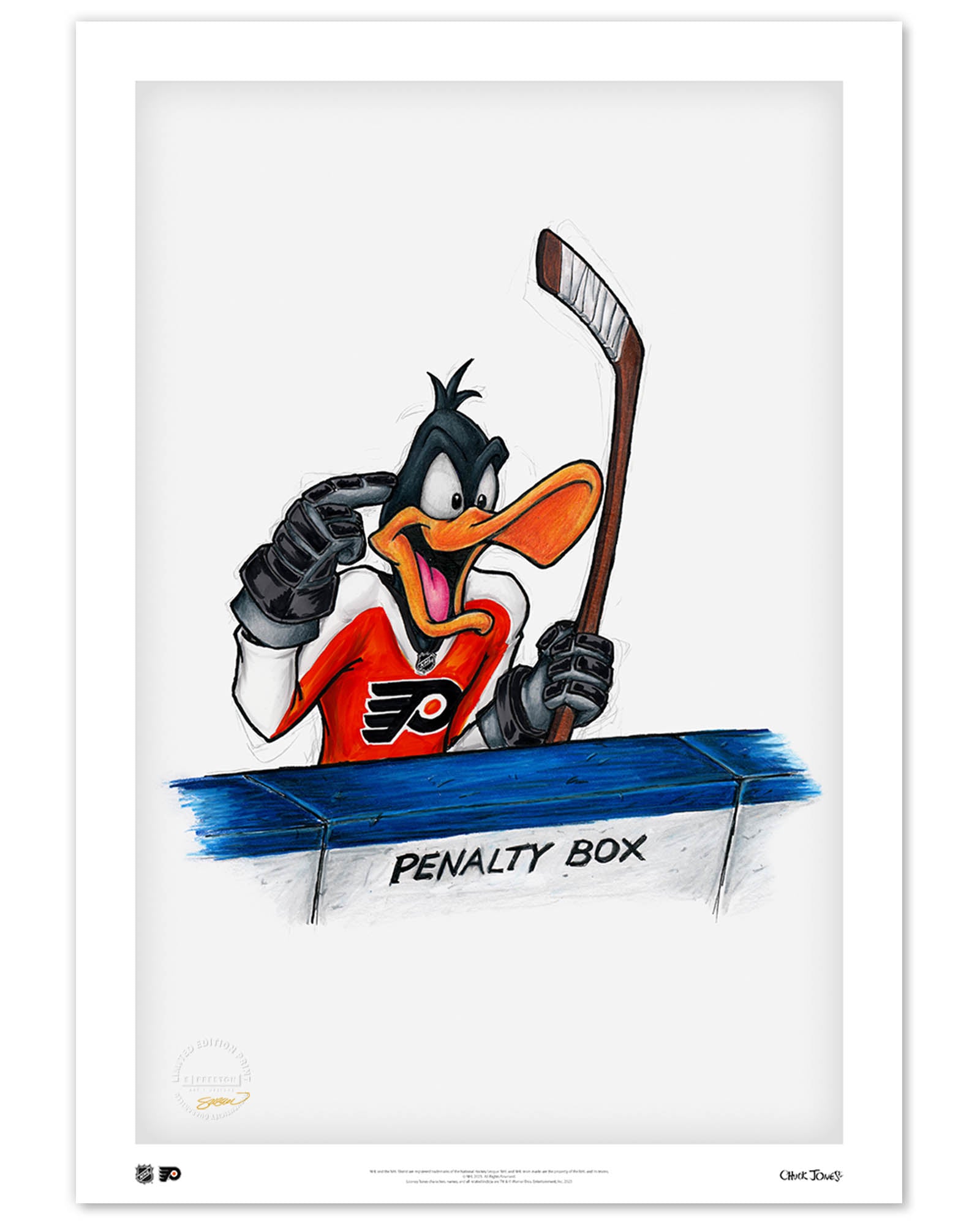 Duck Season Hockey Season x NHL Flyers Daffy Duck Art Print