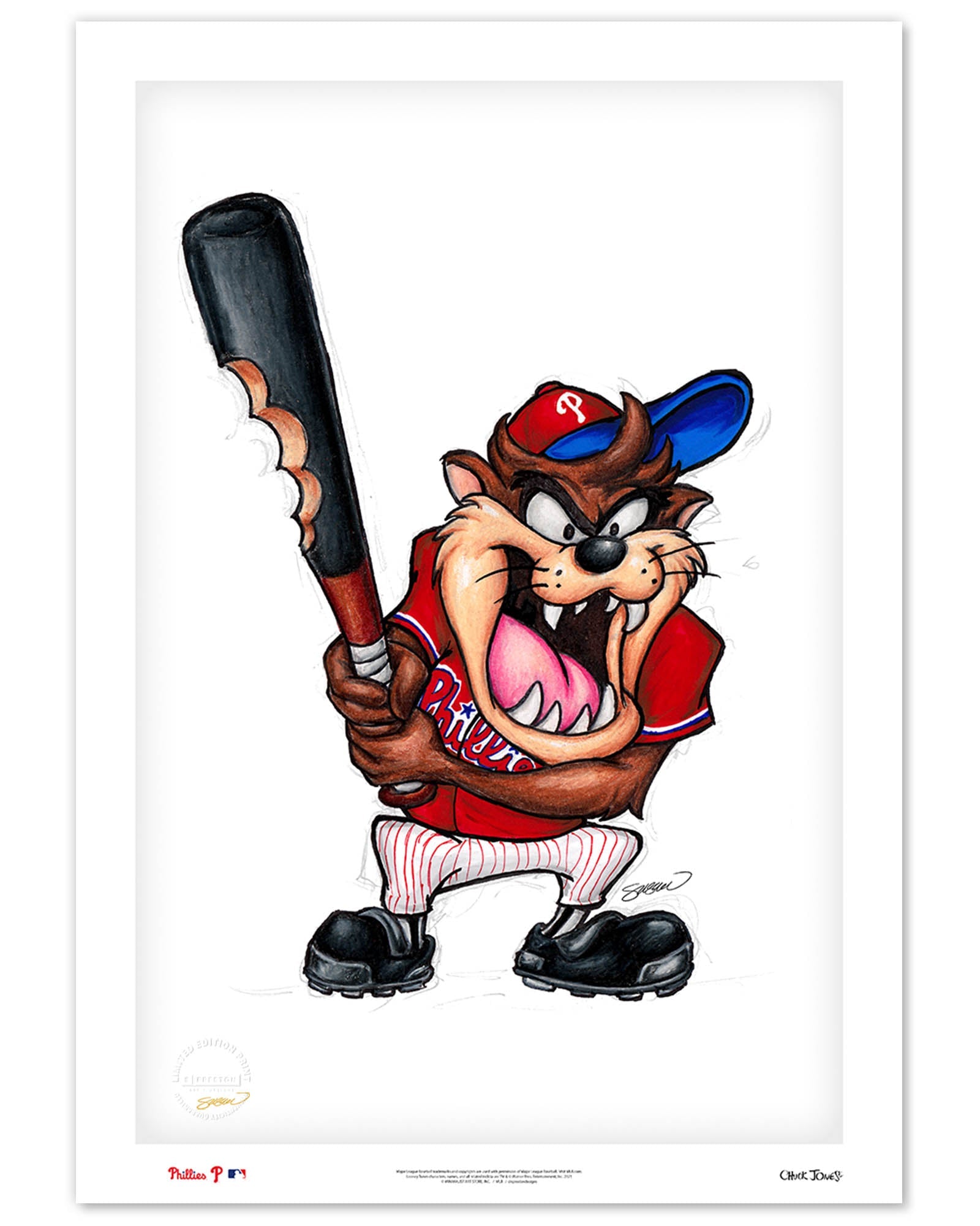 Taz On Deck x MLB Phillies Art Print