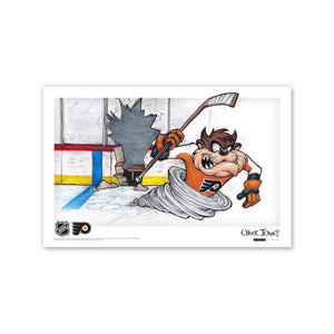 Tazmanian Line Change x NHL Flyers Tazmanian Devil Art Print