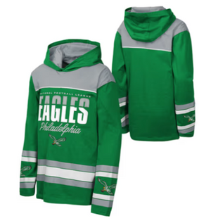 Philadelphia Eagles Youth Retro Pick Six Long Sleeve Hoodie