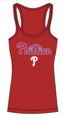 Philadelphia Phillies Womens Tank Top, Size XS to 2XL