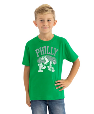 Philadelphia Football Bird Kelly Green Youth T-shirt