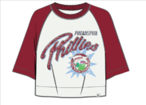 Philadelphia Phillies Women's Phanatic Raglan Crop tee