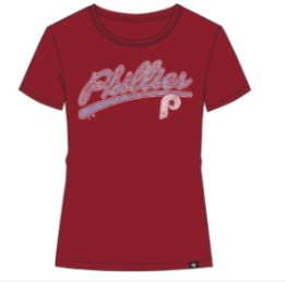 Philadelphia Phillies Cooperstown Mission Red Believer Frankie tee womens