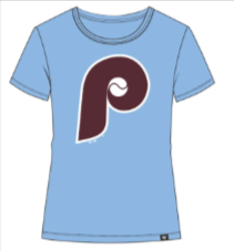Philadelphia Phillies Cooperstown Gulf Blue Imprint Frankie Women's tee