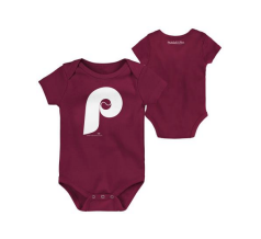 Philadelphia Phillies Retro Garnet Red Onesie