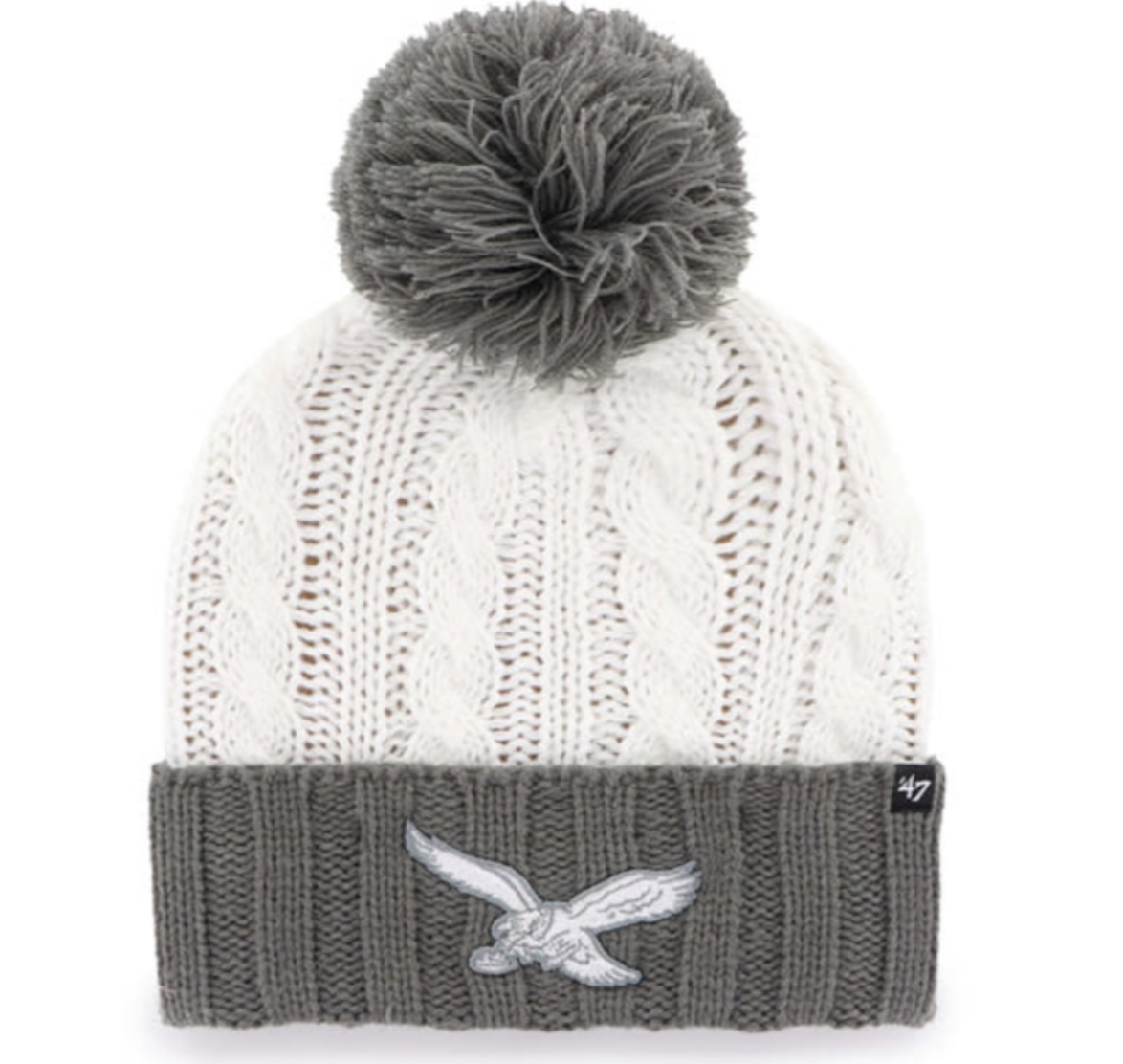 Philadelphia Eagles Women's White Luminance Knit Hat