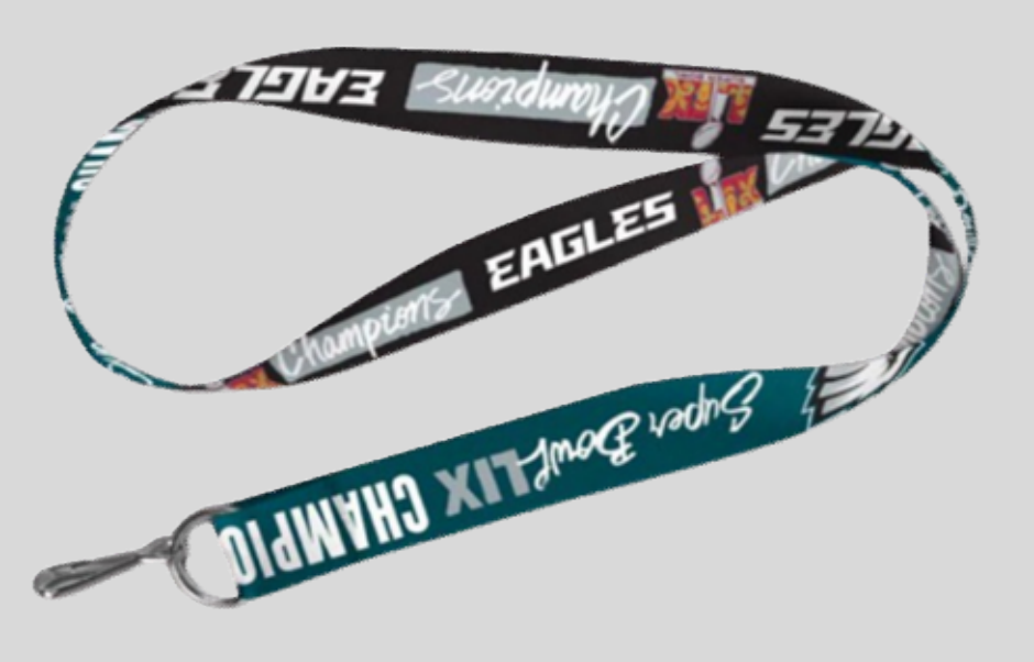 Philadelphia Eagles Super Bowl LIX Champions Keychain Lanyard