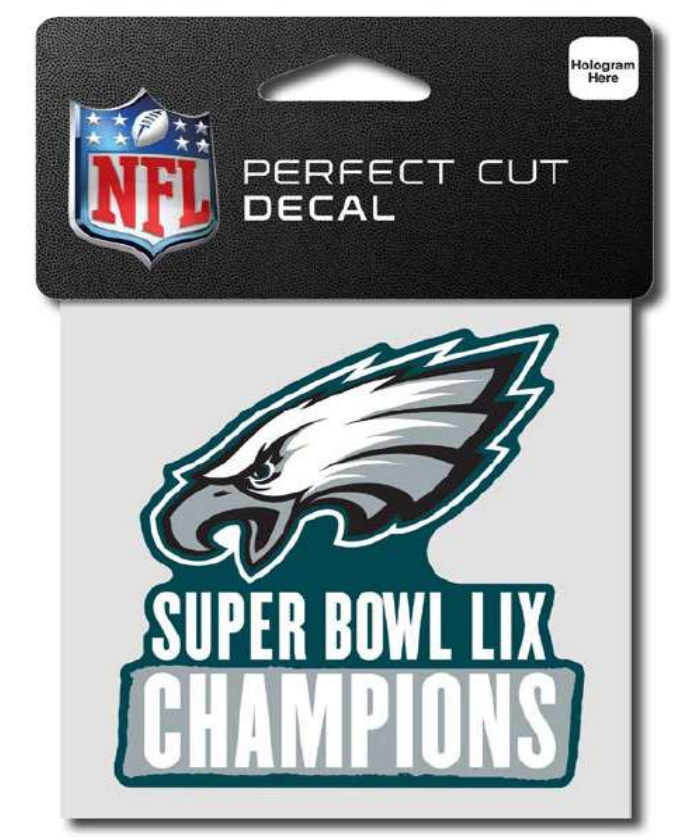 Philadelphia Eagles Super Bowl LIX Champions 4x4 Decal