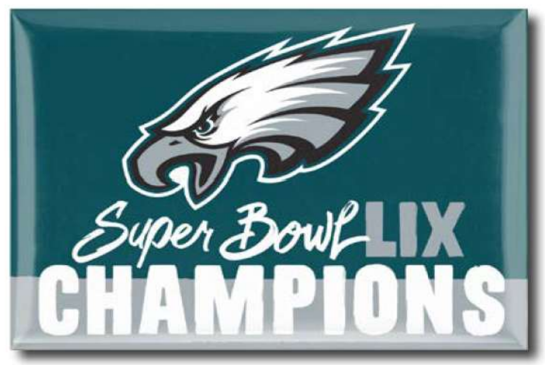 Philadelphia Eagles Super Bowl LIX Champions Fridge Magnet Shibe