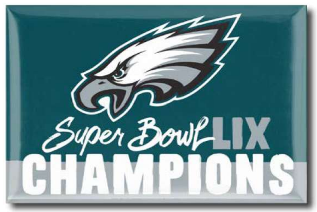 Philadelphia Eagles Super Bowl LIX Champions Fridge Magnet