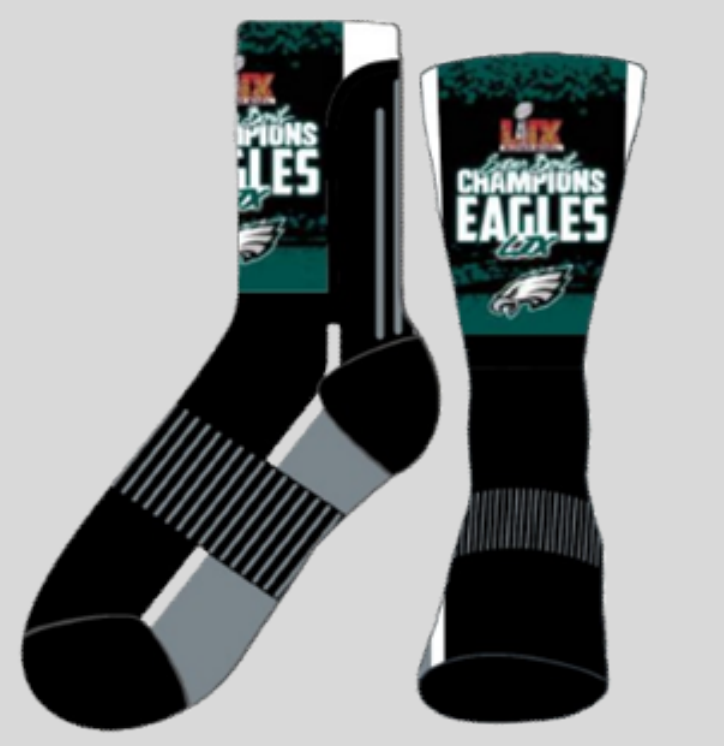 Philadelphia Eagles Super Bowl LIX Champions Phenom Socks