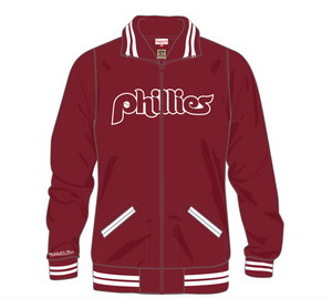 Philadelphia Phillies Full Zip Maroon Track Jacket
