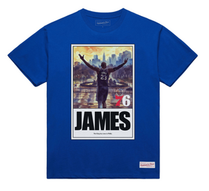 Philadelphia 76ers LeBron James "Rocky" blue t-shirt