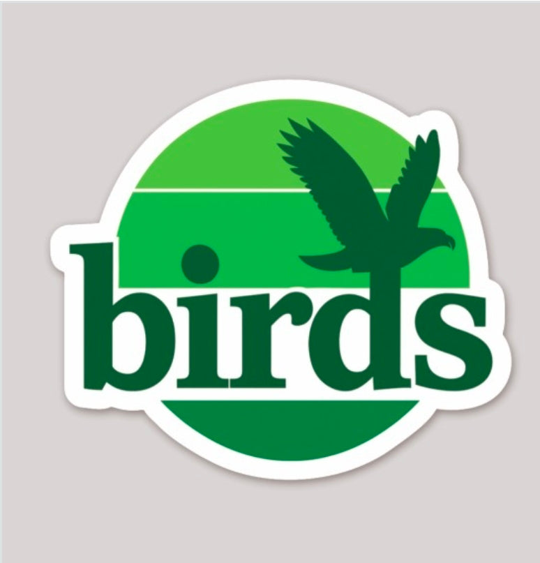 Birds Kelly Green Sunset Sticker