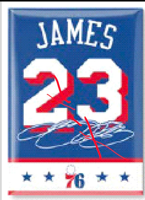 Philadelphia 76ers LeBron James 2.5" x 3.5" Fridge Magnet