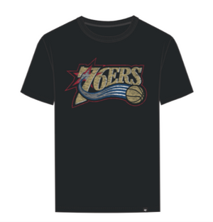 Philadelphia 76ers Vintage Distressed Black t-shirt