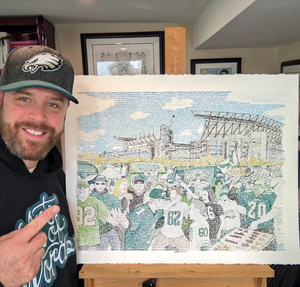 Philadelphia Eagles The Linc Every Eagle Print by Philly Word Art
