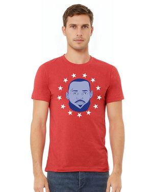 King James Face red t-shirt