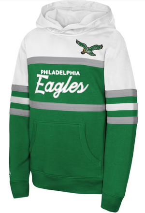 Philadelphia Eagles Kelly Green & White Youth Head Coach Hoodie
