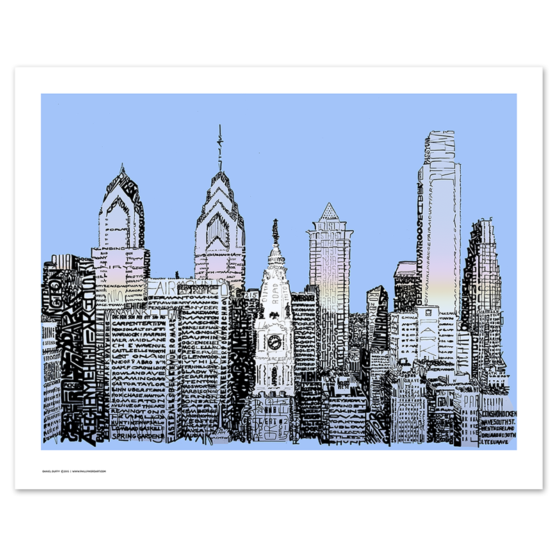 Philadelphia Skyline - Street Names