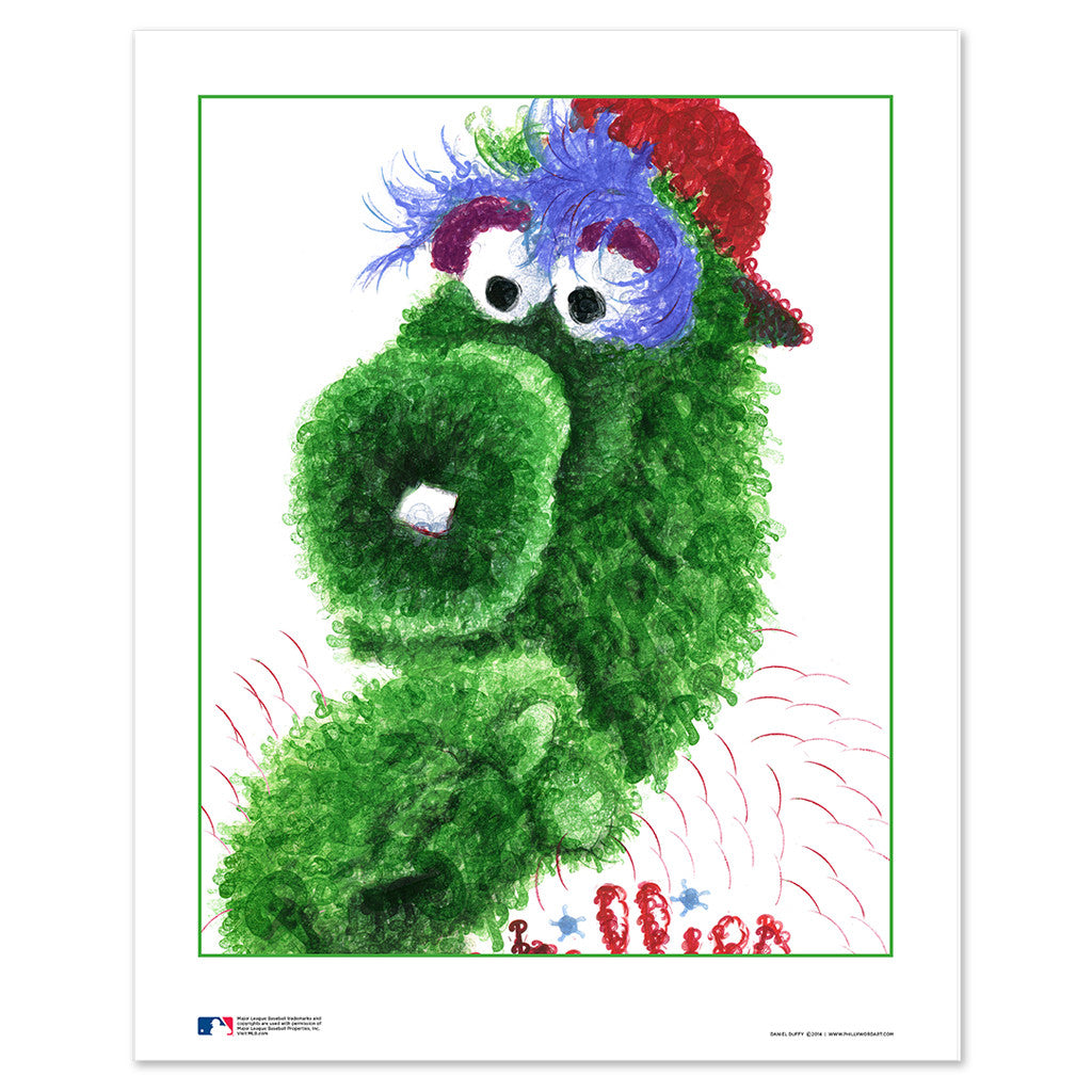 Phillie Phanatic Stamp Art