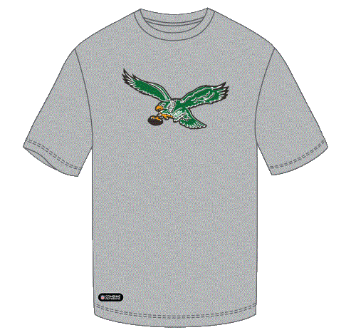 Philadelphia Eagles Stadium Retro Logo Men's Grey T-shirt