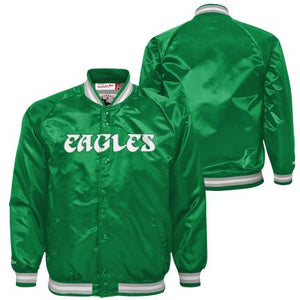 Philadelphia Eagles Youth Kelly Green Satin Jacket
