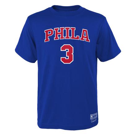 Philadelphia 76ers Allen Iverson Youth Blue t-shirt Shibe