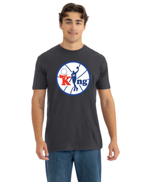 The King of Basketball Logo charcoal t-shirt