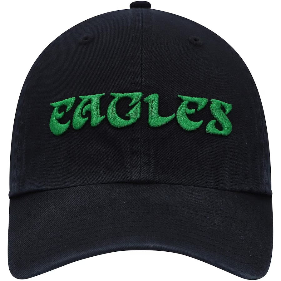 Philadelphia Eagles Script Black Clean Up hat