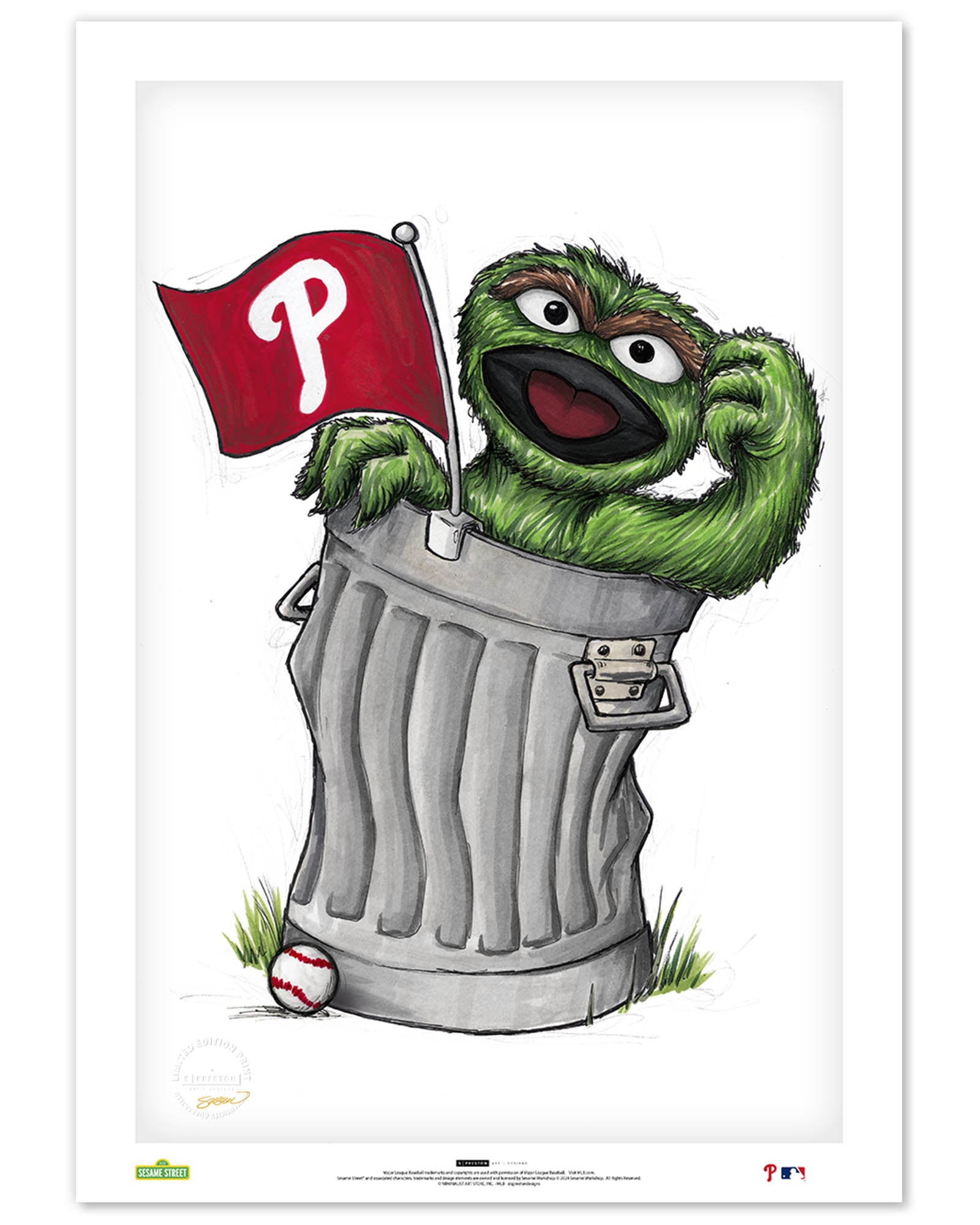 Oscar Rep Your Colours x MLB Phillies Art Print