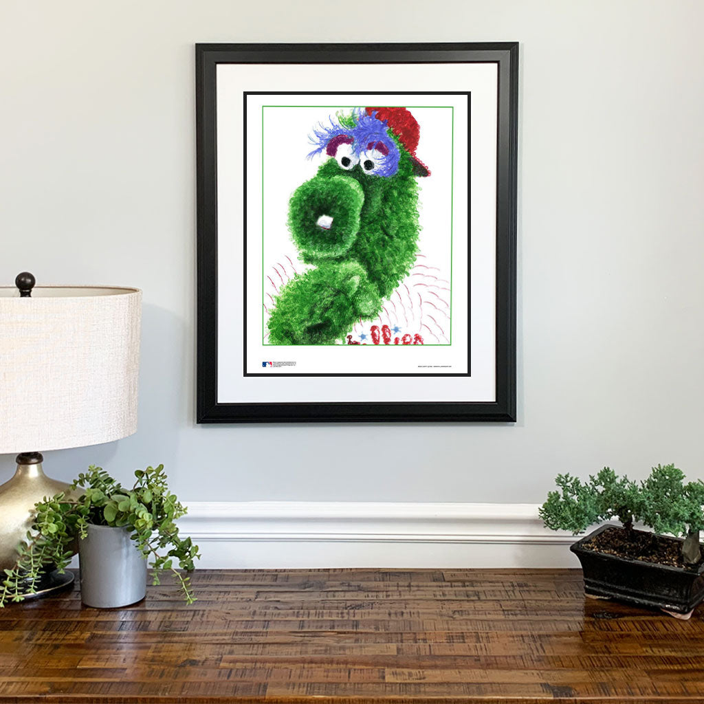 Phillie Phanatic Stamp Art