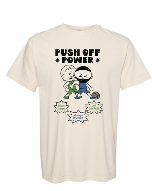 Rights to Ricky - Push Off Power cream t-shirt