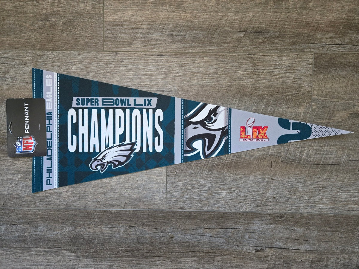 Philadelphia Eagles Super Bowl LIX Champions 12" x 30" Pennant