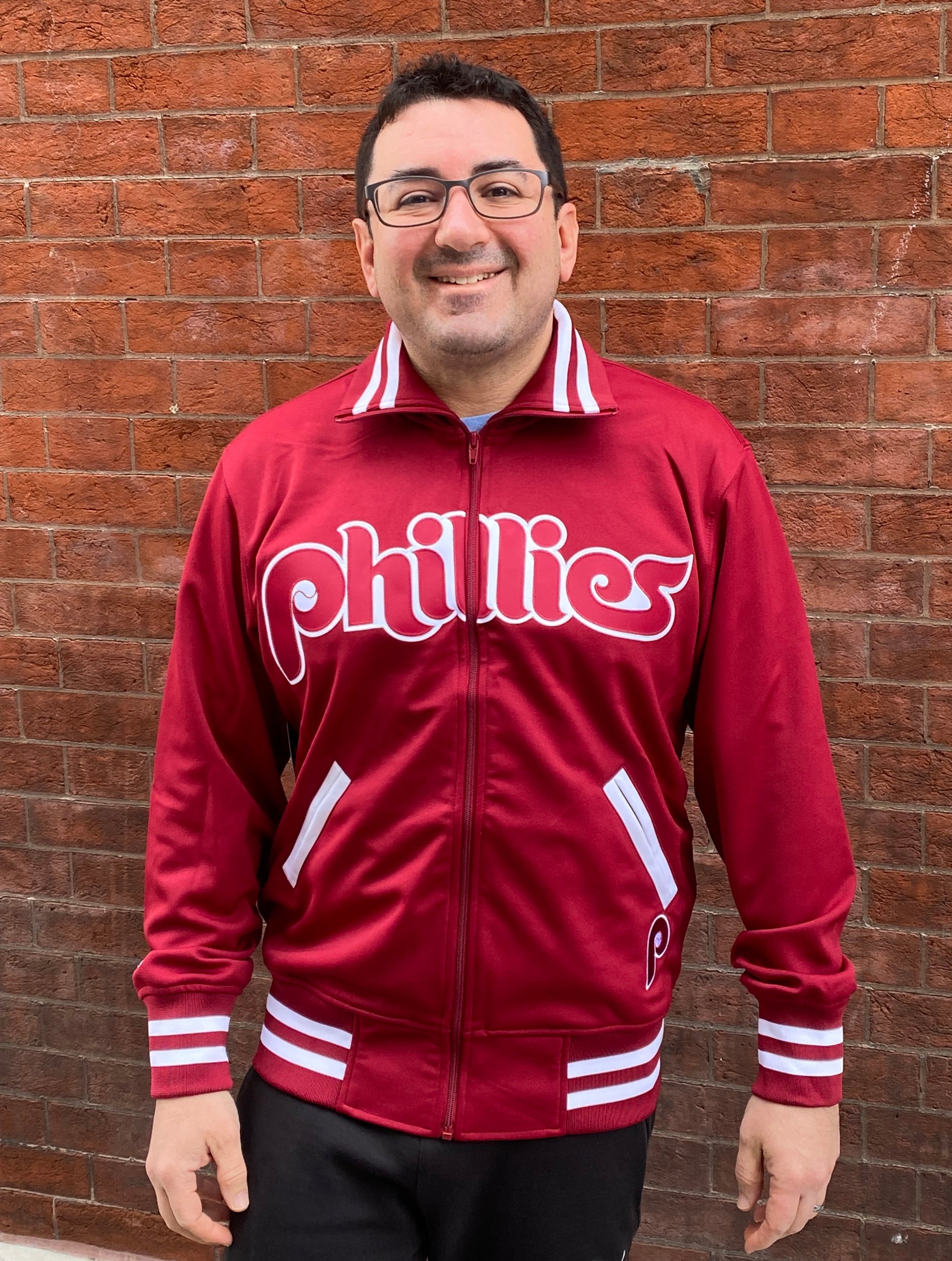 Philadelphia Phillies Full Zip Maroon Track Jacket - Shibe Vintage