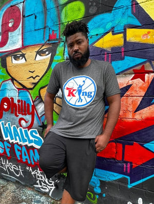 The King of Basketball Logo charcoal t-shirt
