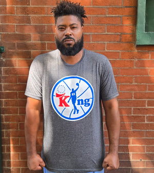 The King of Basketball Logo charcoal t-shirt