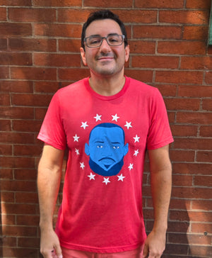 King James Face red t-shirt