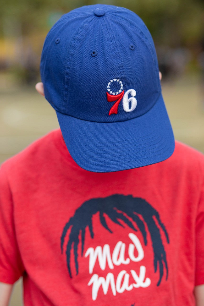 Philadelphia 76ers YOUTH Blue Clean Up Hat - 76 logo