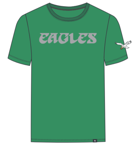 Women's '47 White Philadelphia Eagles Frankie T-Shirt Size: Medium