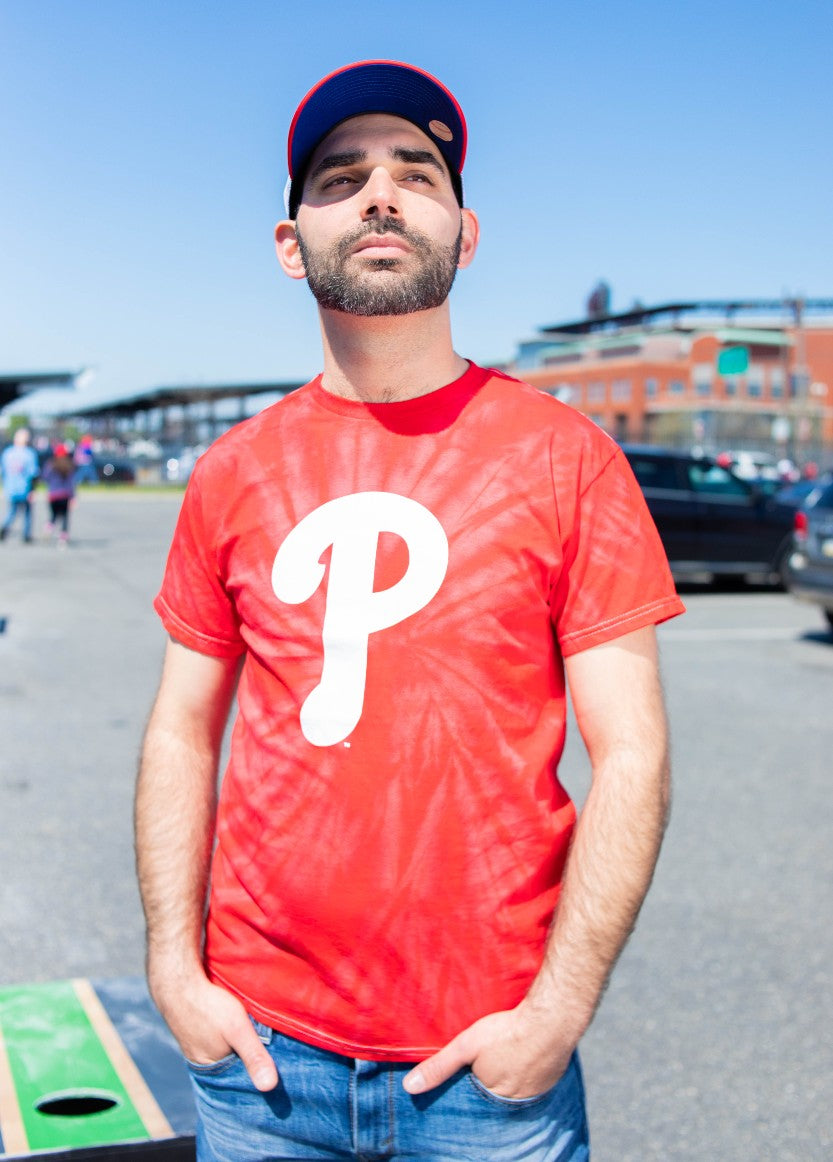 Philadelphia Phillies MLB Womens Tie-Dye Rush Oversized T-Shirt