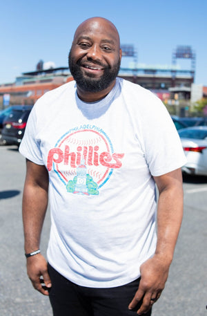 Philadelphia Phillies Cooperstown Independence Hall Relay Grey Tee