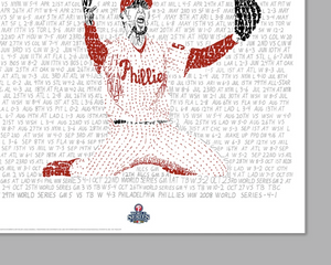 Philadelphia Phillies 2008 World Series Champions PF Gold Composite  (Limited Edition) Fine Art Print by Unknown at