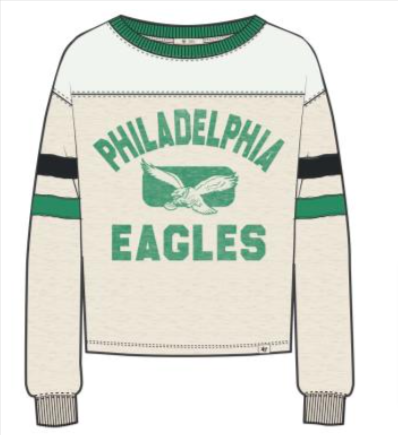 Philadelphia Eagles Legacy Oatmeal All Class Lena Long Sleeve Women's